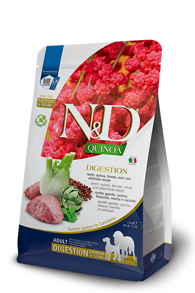 Farmina N&D Digestion - Lamb, Quinoa, Fennel, Mint & Artichoke for Adult Dogs Med/Maxi 15.4 lb