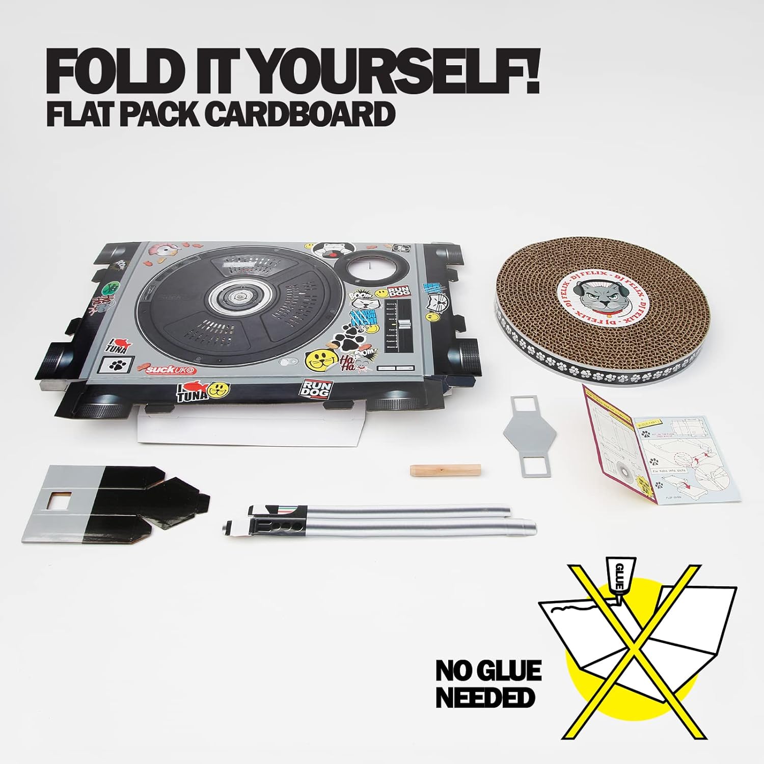 Cat Playhouse-Turn Table Scratching Pad