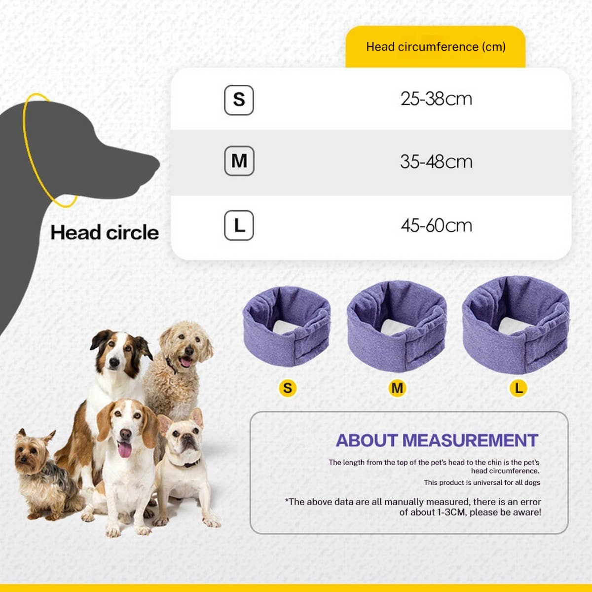 Pet Ear Muffs Dog Calming Head Wrap Adjustable_CWMM7470