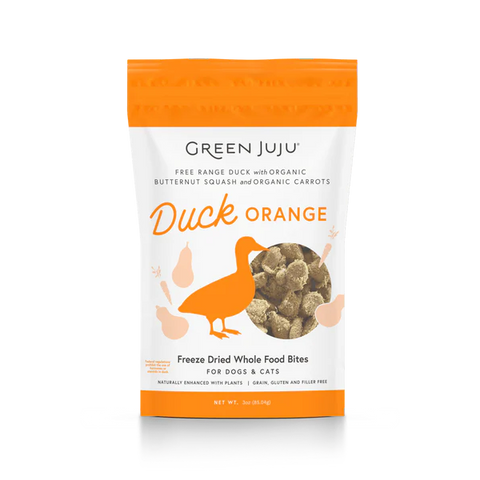 Green Juju Duck Orange Bites – Freeze-Dried Dog & Cat Treats