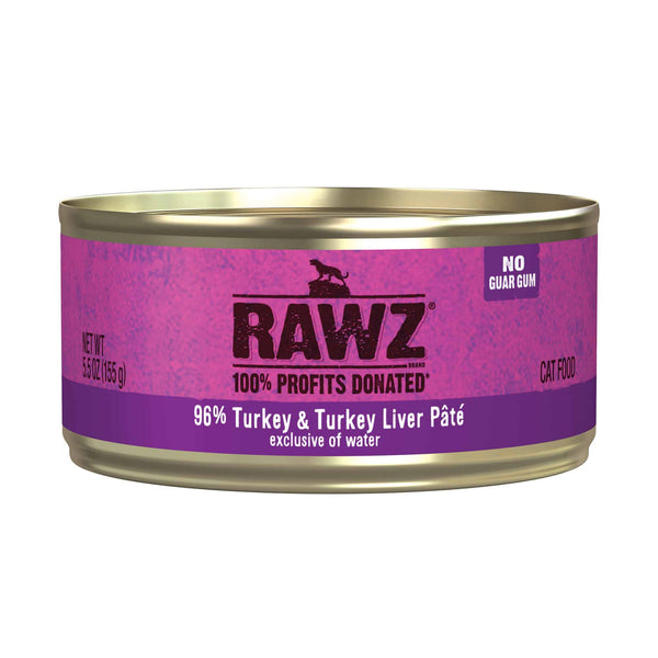 RAWZ Turkey & Turkey Liver Pâté Canned Cat Food – 5.5 oz