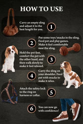 Vegan Leather Pet Sling Ruffle Style | Noah & Paw
