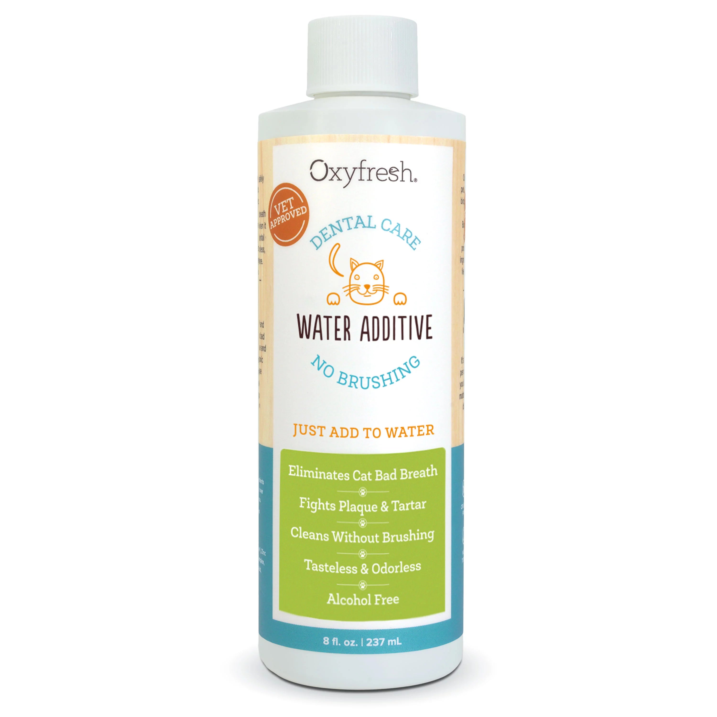 Oxyfresh Dental Care Water Additive for Dogs & Cats – Fights Plaque & Tartar, Eliminates Bad Breath, No Brushing Needed, 8 oz