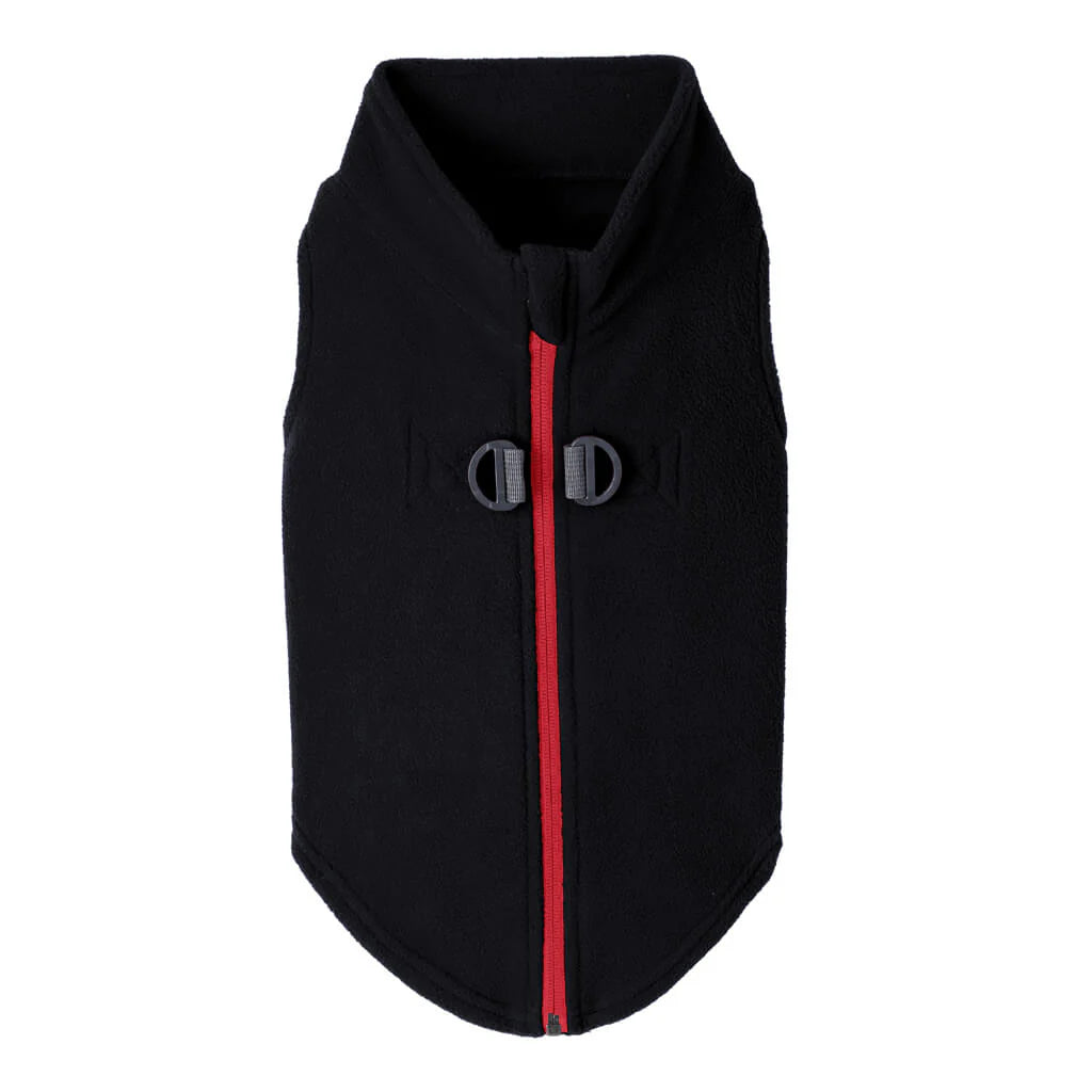 Gooby Zip Up Fleece - Black
