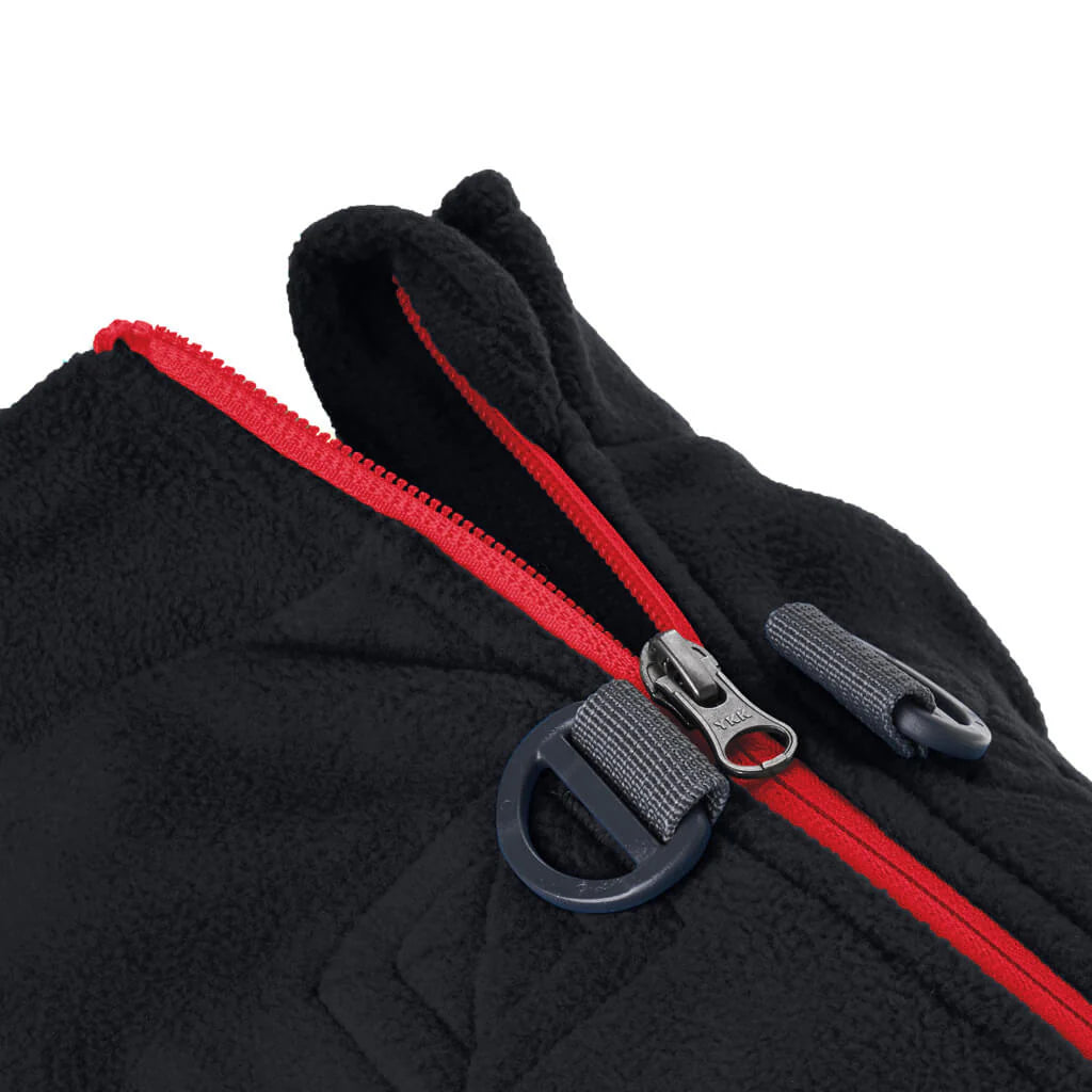Gooby Zip Up Fleece - Black