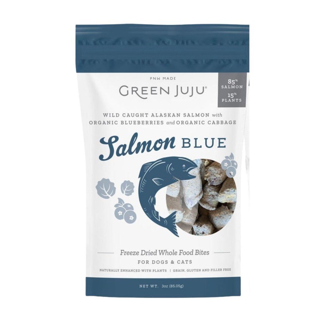 Green Juju Freeze-Dried Whole Food Bites – Salmon Blue (For Dogs & Cats)