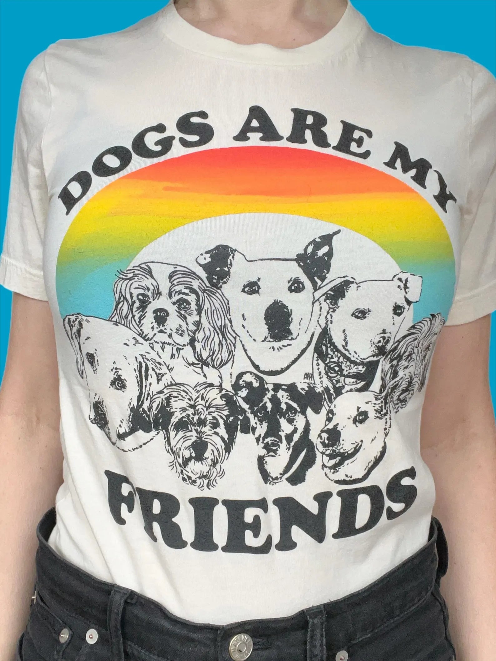 Astral Weekend "Dogs Are My Friends" T-Shirt – Soft, Casual Tee for Dog Lovers