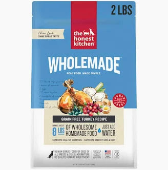The Honest Kitchen Wholemade ™ Dehydrated Dog Food | Grain-Free Turkey Recipe | 2lbs