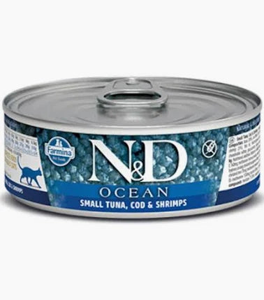 N&D 2.5oz Cat Cans | Tuna, Cod, & Shrimp Stew