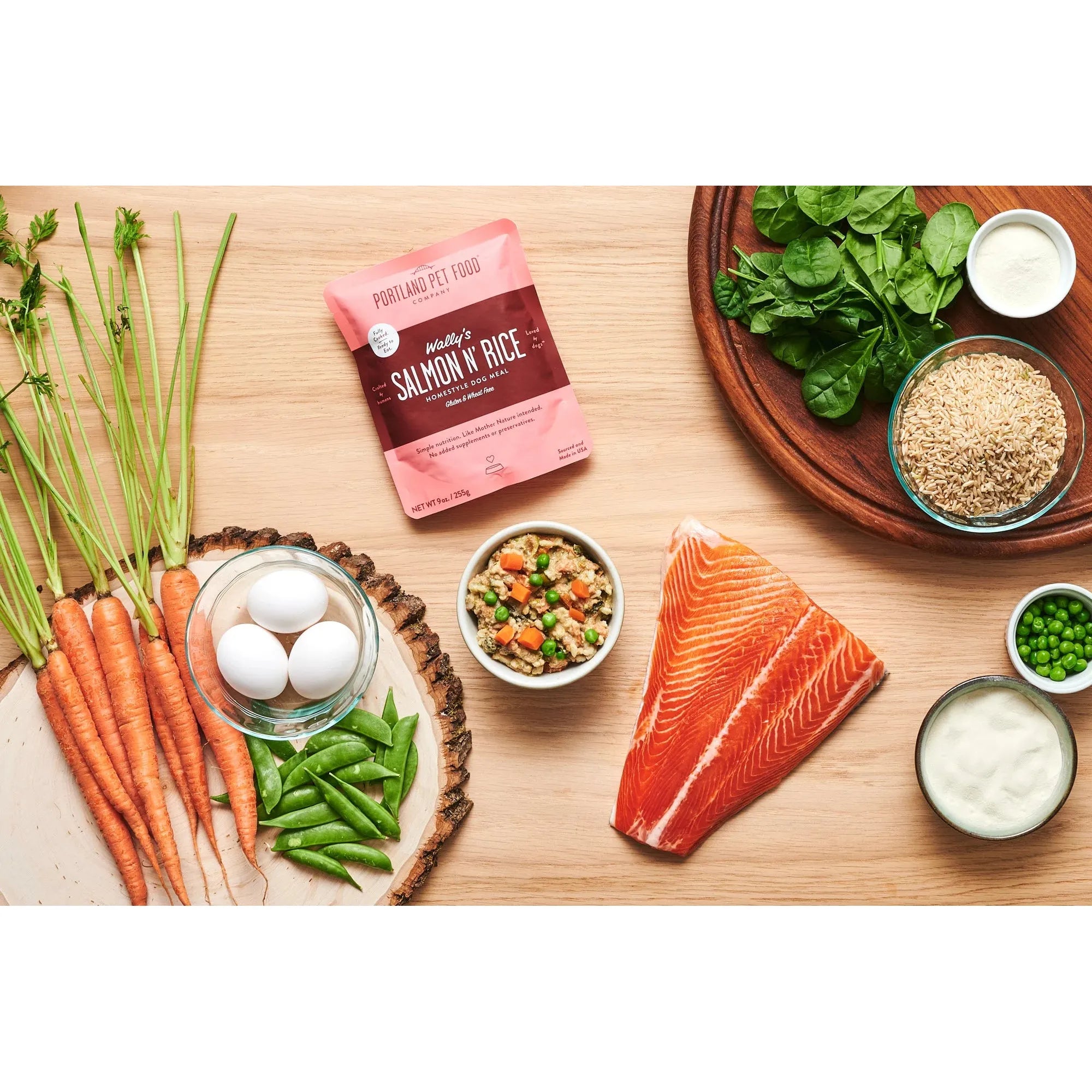 Portland Pet Food Co. Wally’s Salmon N’ Rice – Homestyle Dog Meal (9 oz)