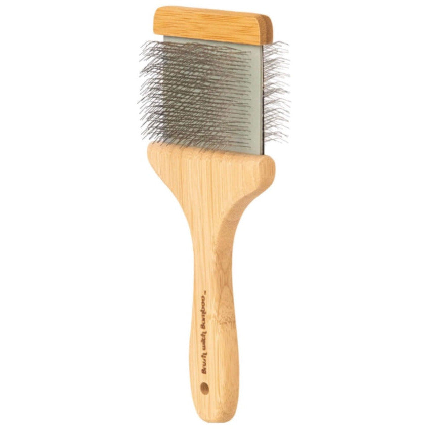 Bamboo Flexible Slicker Pet Brush – Eco-Friendly Grooming for Dogs & Cats