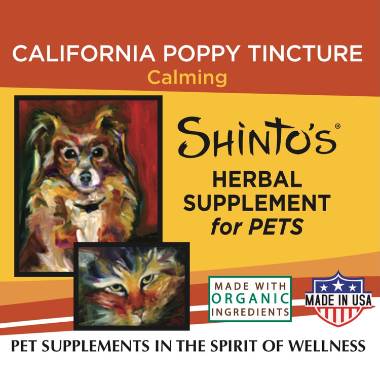 Shinto’s California Poppy Tincture for Dogs & Cats – 1 oz