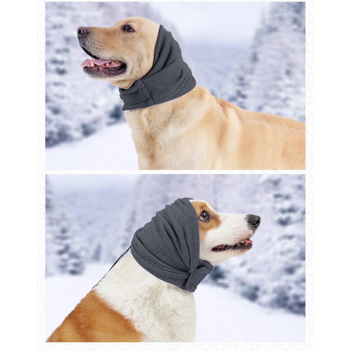 Pet Ear Muffs Dog Calming Head Wrap Adjustable_CWMM7470