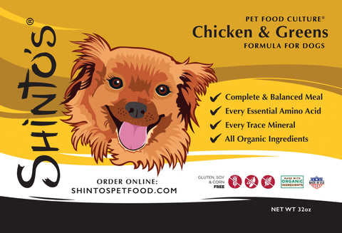 Shinto’s Chicken & Greens Balance Formula fresh dog food product photo