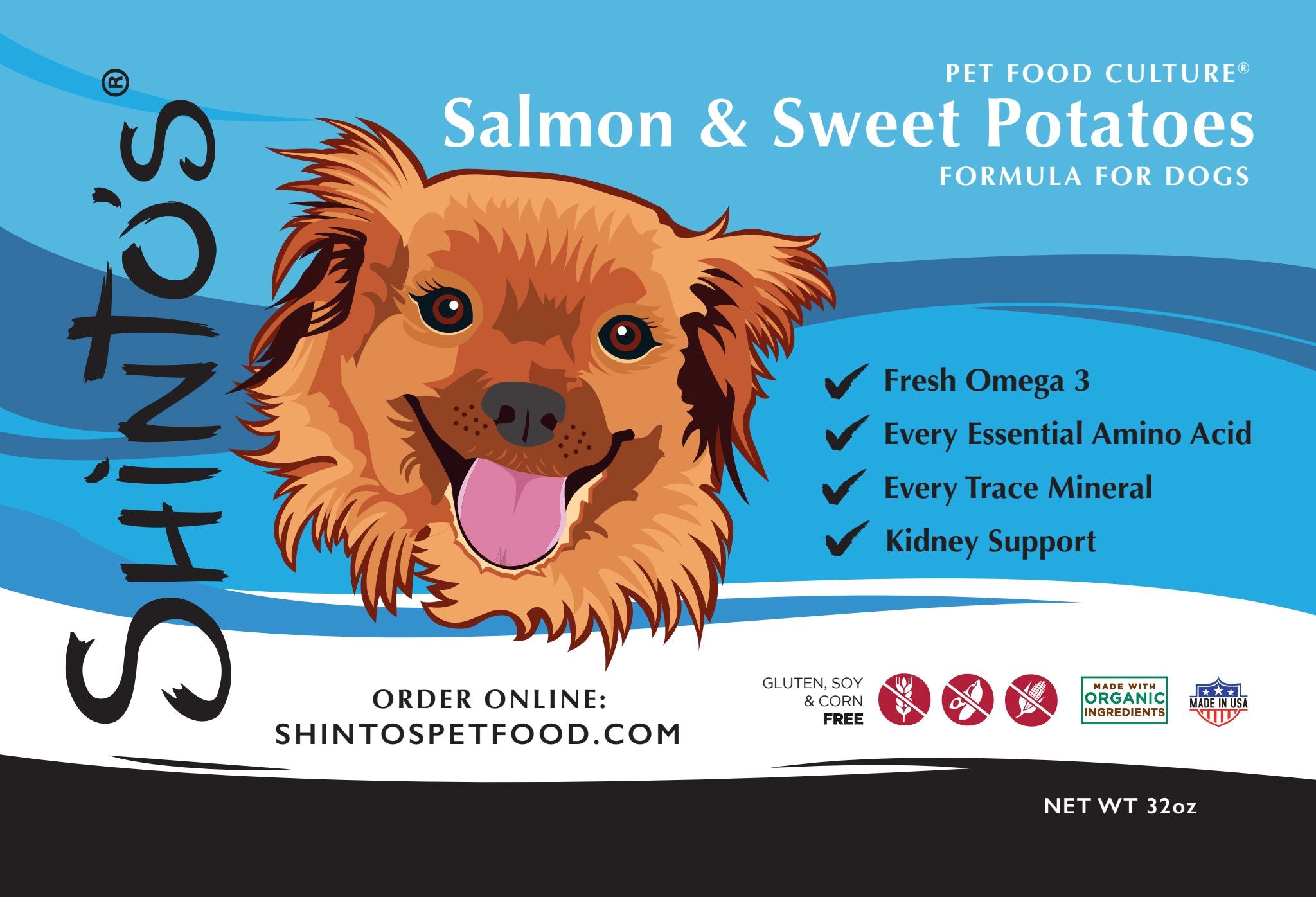 Salmon & Sweet Potatoes Dog Food – Omega-3, Amino Acids, Organic Ingredients