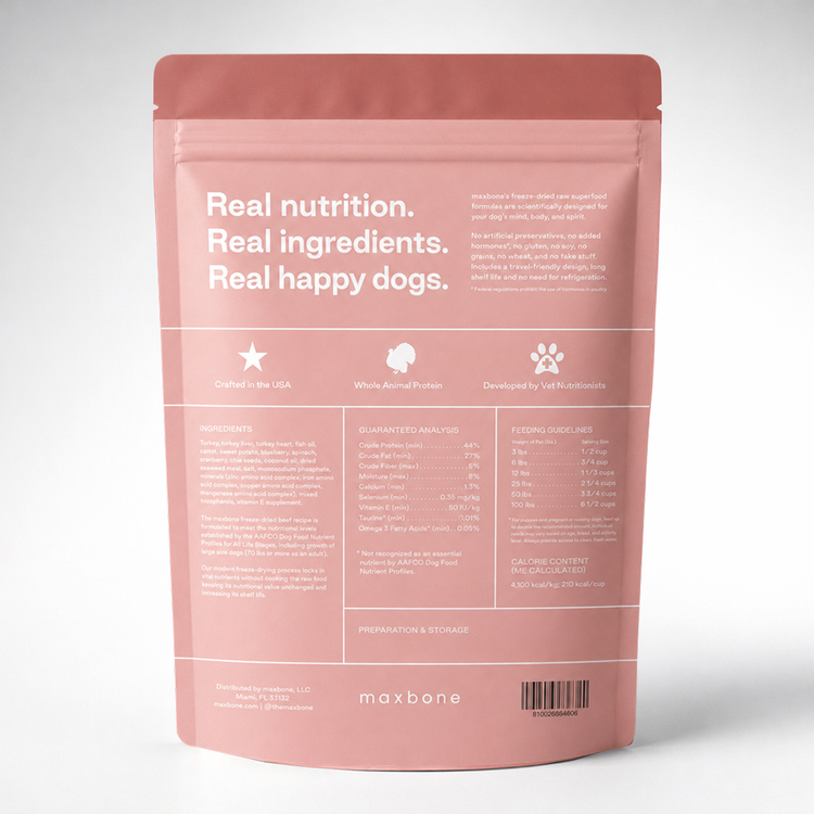 maxbone GLOW UP Turkey Freeze-Dried Dog Food