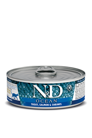 Farmina N&D Ocean Trout, Salmon & Shrimp Wet Cat Food – 2.5 oz