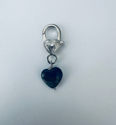 Crystal Pet Love Lapis Heart Pet Pendant