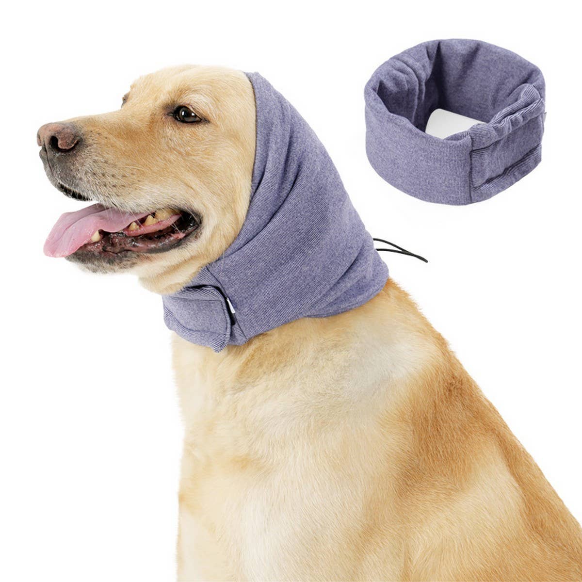 Pet Ear Muffs Dog Calming Head Wrap Adjustable_CWMM7470