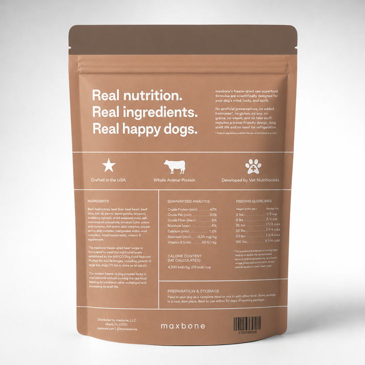 maxbone MUSCLE UP Beef Freeze-Dried Dog Food