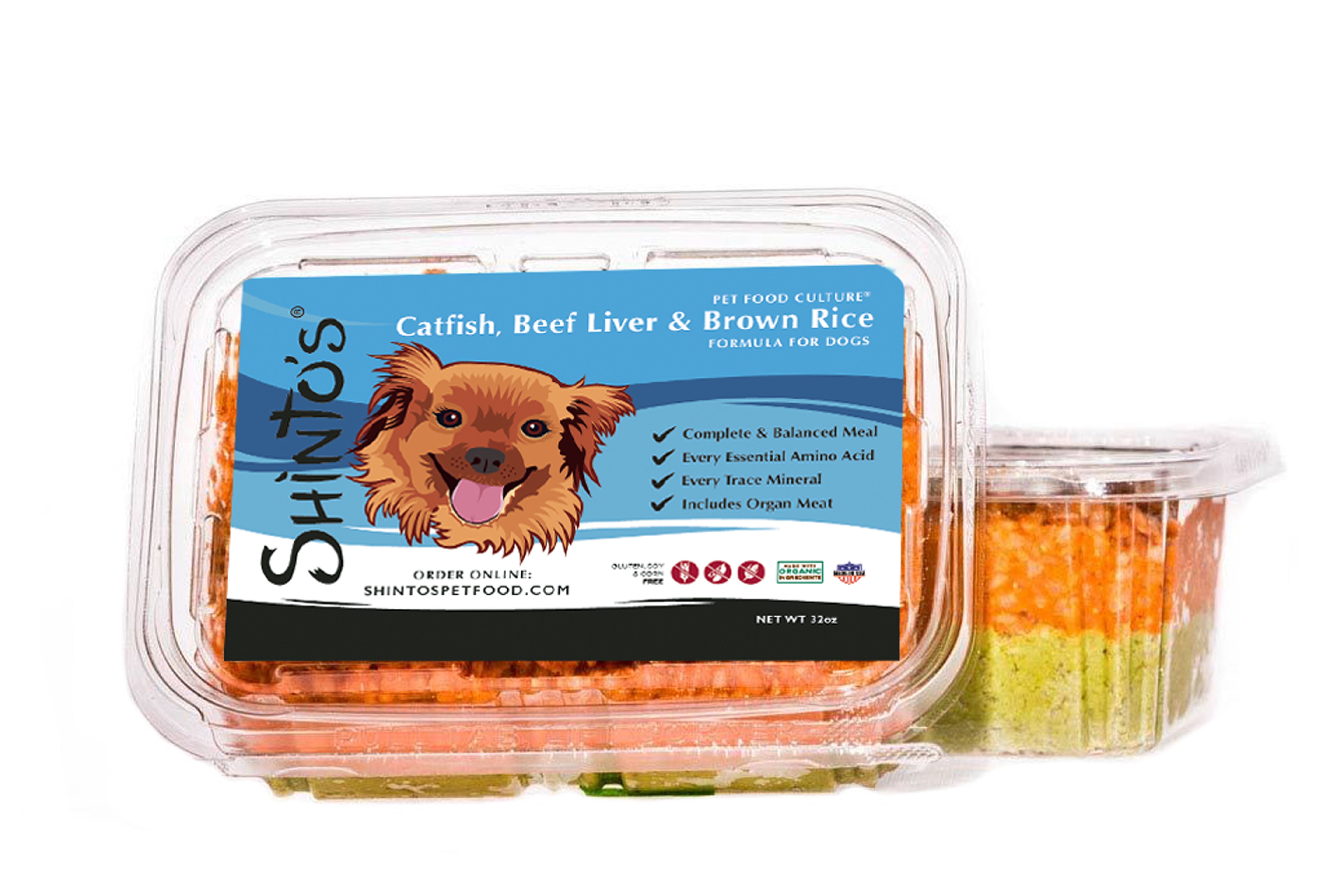 Shinto’s Catfish, Beef Liver & Brown Rice Formula – Premium Wet Dog Food – Complete & Balanced Meal