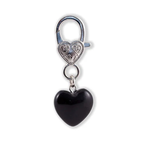 Clarity Black Obsidian Pet Pendant Heart Holistic Crystal Support for Cats & Dogs