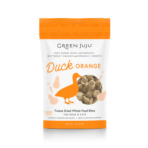 Green Juju Duck Orange Bites – Freeze-Dried Dog & Cat Treats