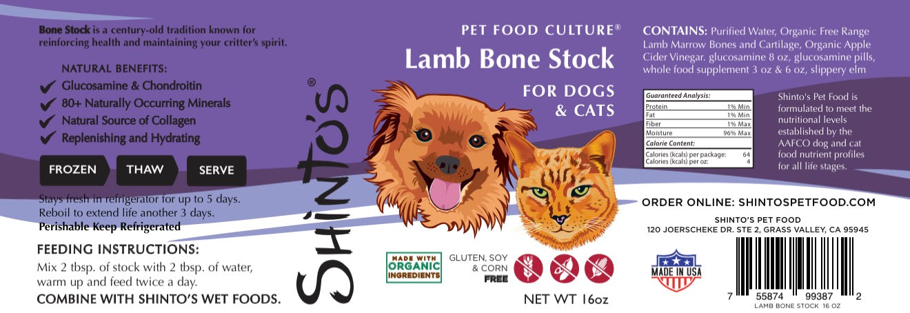 Bone Marrow Stock - Lamb - for Dogs & Cats