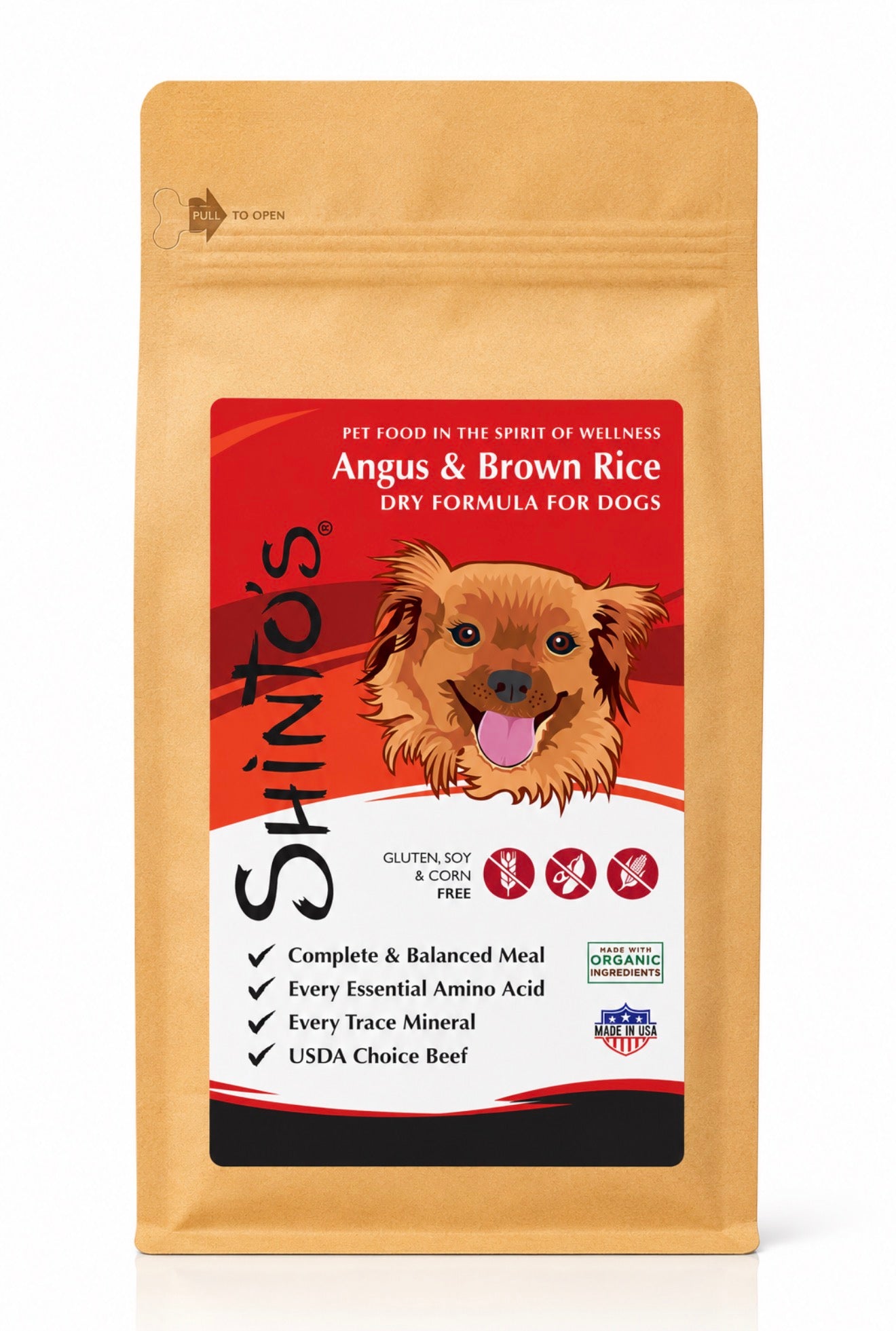 Shinto Dog Dry Food - Angus & Brown Rice Recipe