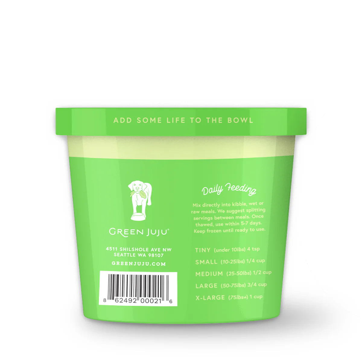 Green Juju Dog Just Greens 30 oz Frozen