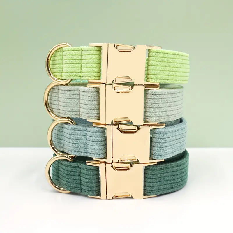 Adjustable Corduroy Dog Collar – Soft & Durable Pet Collar
