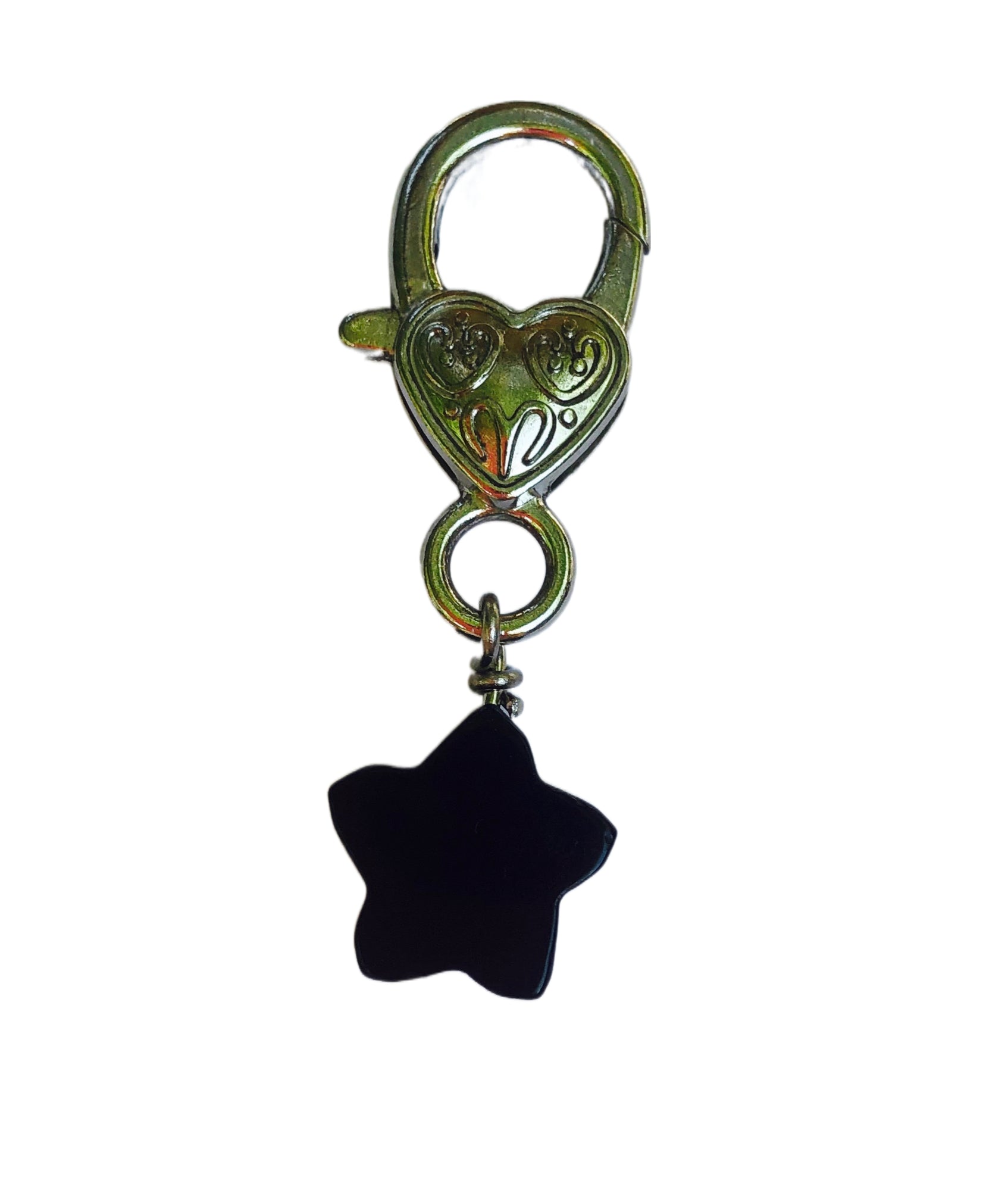Clarity Black Obsidian Pet Pendant Star Holistic Crystal Support for Cats & Dogs