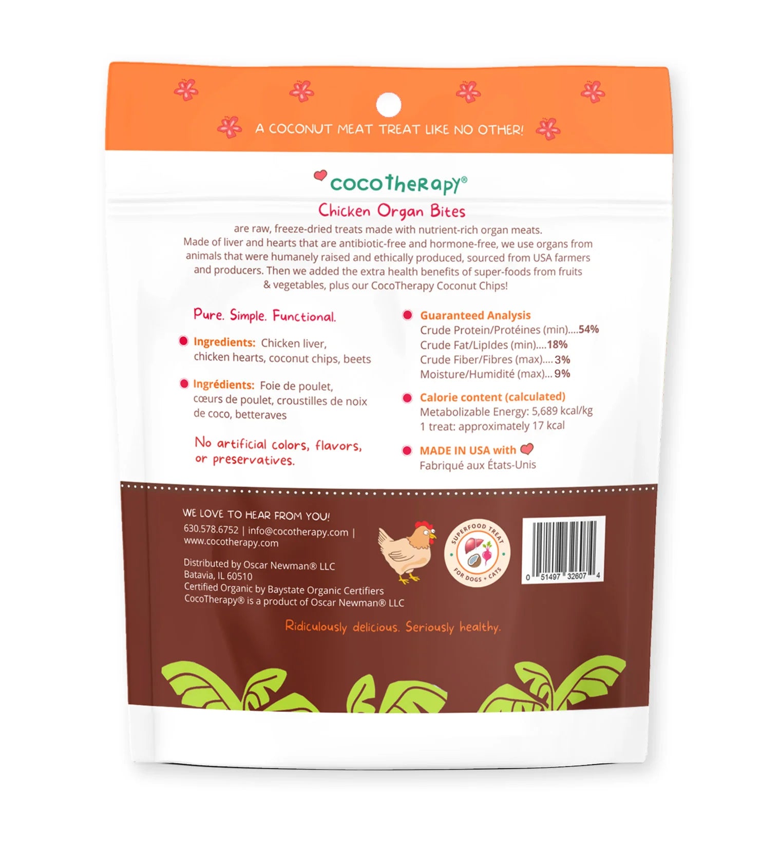 CocoTherapy Chicken Organ Bites - Chicken & Beets 3 oz