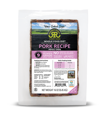 Raised Right Pork Gently Cooked Dog Food – 16 oz