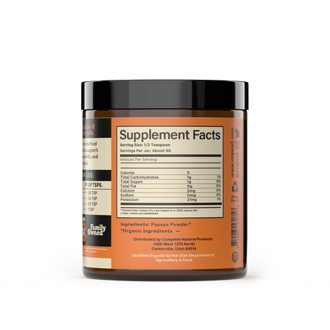 Organic Papaya Powder for Dogs & Cats 4oz - Complete Natural Products