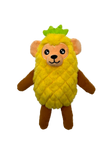 Fika’s Freaky Friends Pineapple Monkey Squeaky Plush Dog Toy