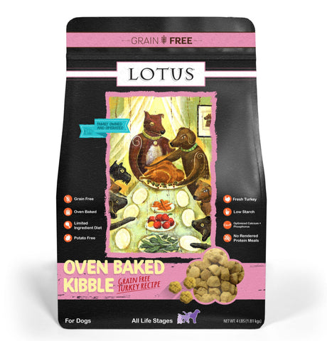 Lotus Oven-Baked Turkey Recipe Dry Dog Food – 4 lb Bag