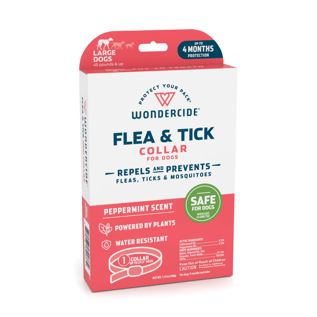 Wondercide Flea & Tick Collar for Large Dogs – Natural Essential Oils Protection | Repels Fleas, Ticks & Mosquitoes | Chemical-Free Pest Control