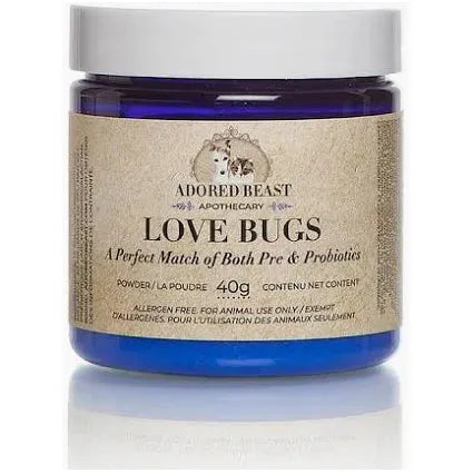 Adored Beast Apothecary Love Bugs – Pre & Probiotics for Cats and Dogs