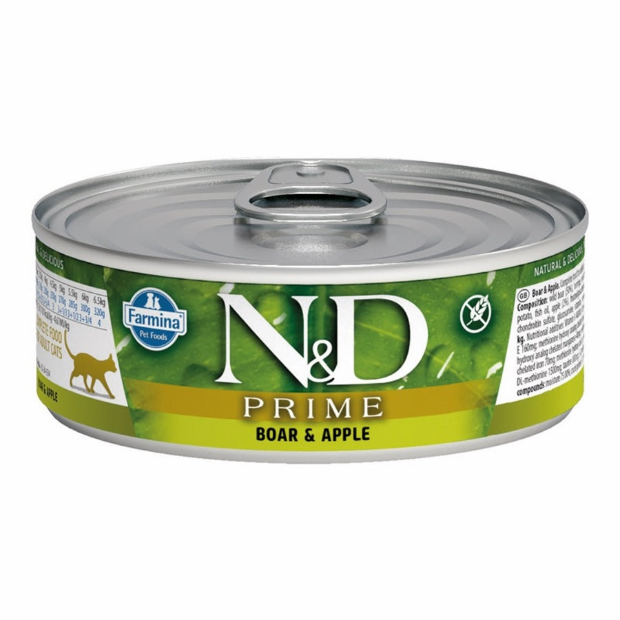 Farmina N&D Prime - Boar & Apple Wet Cat Food – 2.5 oz Can