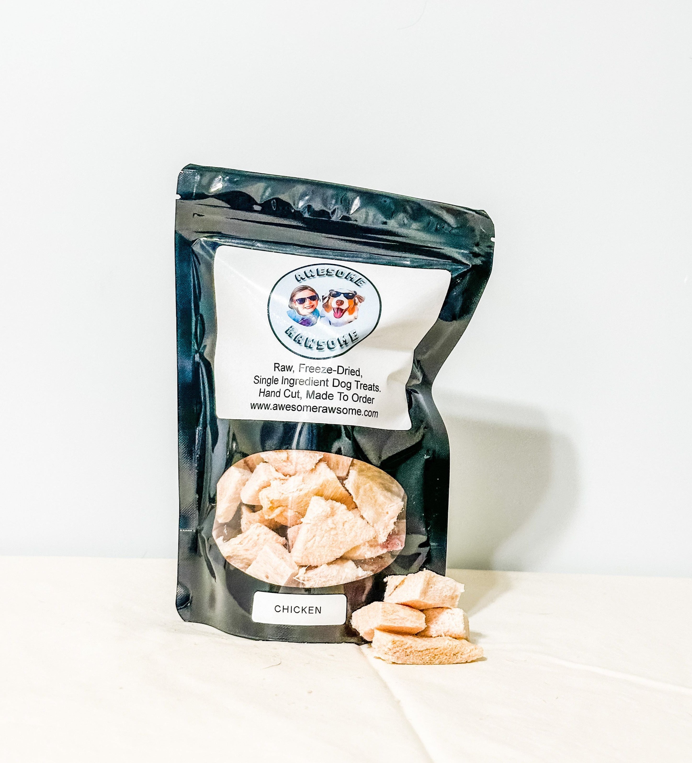 Awesome Rawsome Freeze-Dried Chicken Breast Treats – Single Ingredient, High-Protein, & Made in Oroville, CA