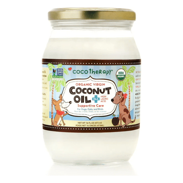 Coco Therapy Organic Virgin Coconut Oil – 16 oz - Supportive Care for Pets