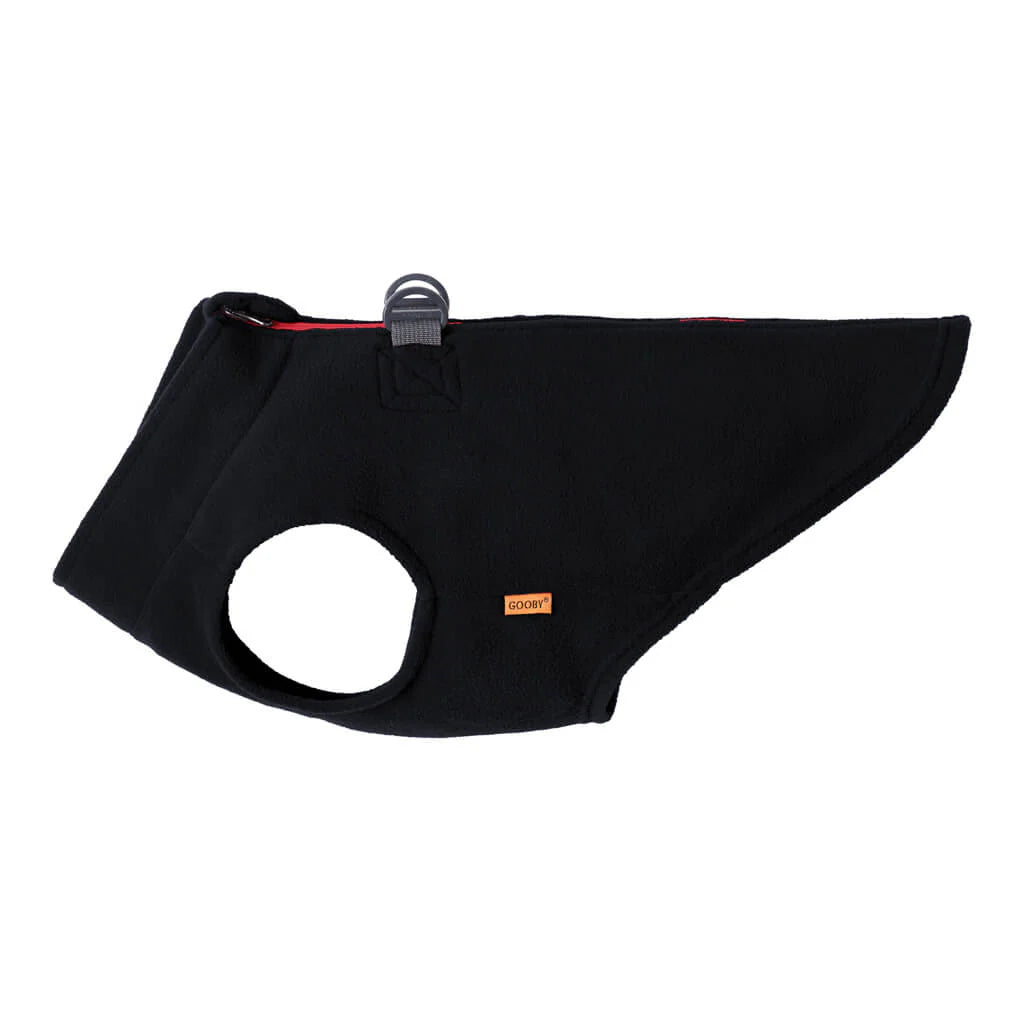 Gooby Zip Up Fleece - Black