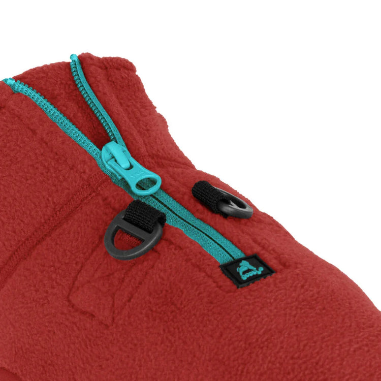 Gooby Half Zip Dog Fleece Vest – Burgundy