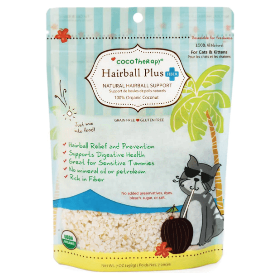 CocoTherapy Hairball Plus Fiber - Natural Hairball Support for Cats & Kittens