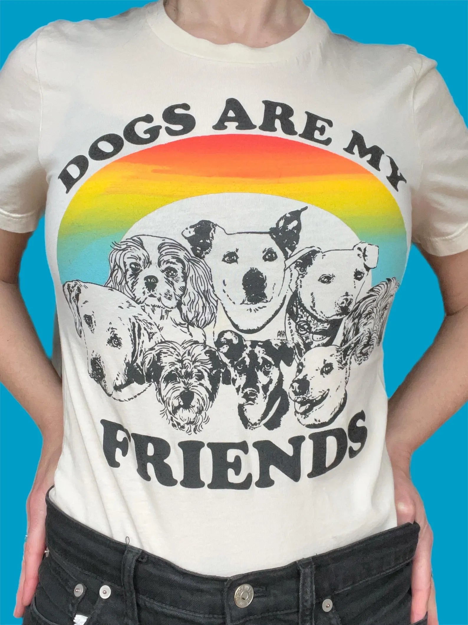 Astral Weekend "Dogs Are My Friends" T-Shirt – Soft, Casual Tee for Dog Lovers