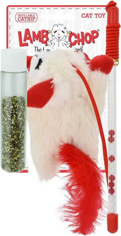 Lamb Chop 12" Cat Wand with Refillable Catnip product photo