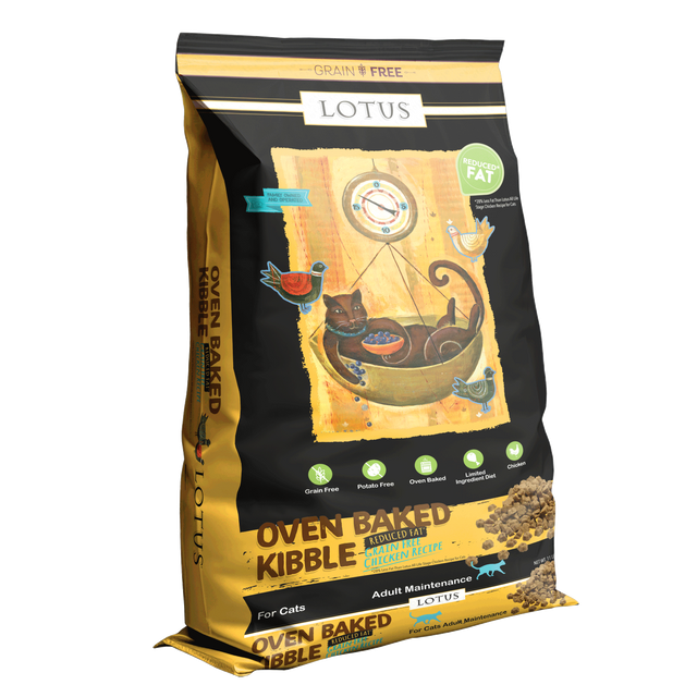 Lotus Oven-Baked Reduced Fat Chicken Recipe Cat Food – 2.2lb Bag