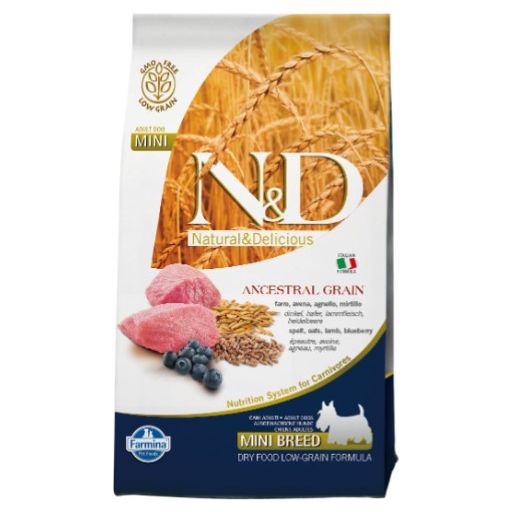 Farmina N&D Ancestral Grains - Lamb, Blueberry & Oats For Adult Mini Dogs