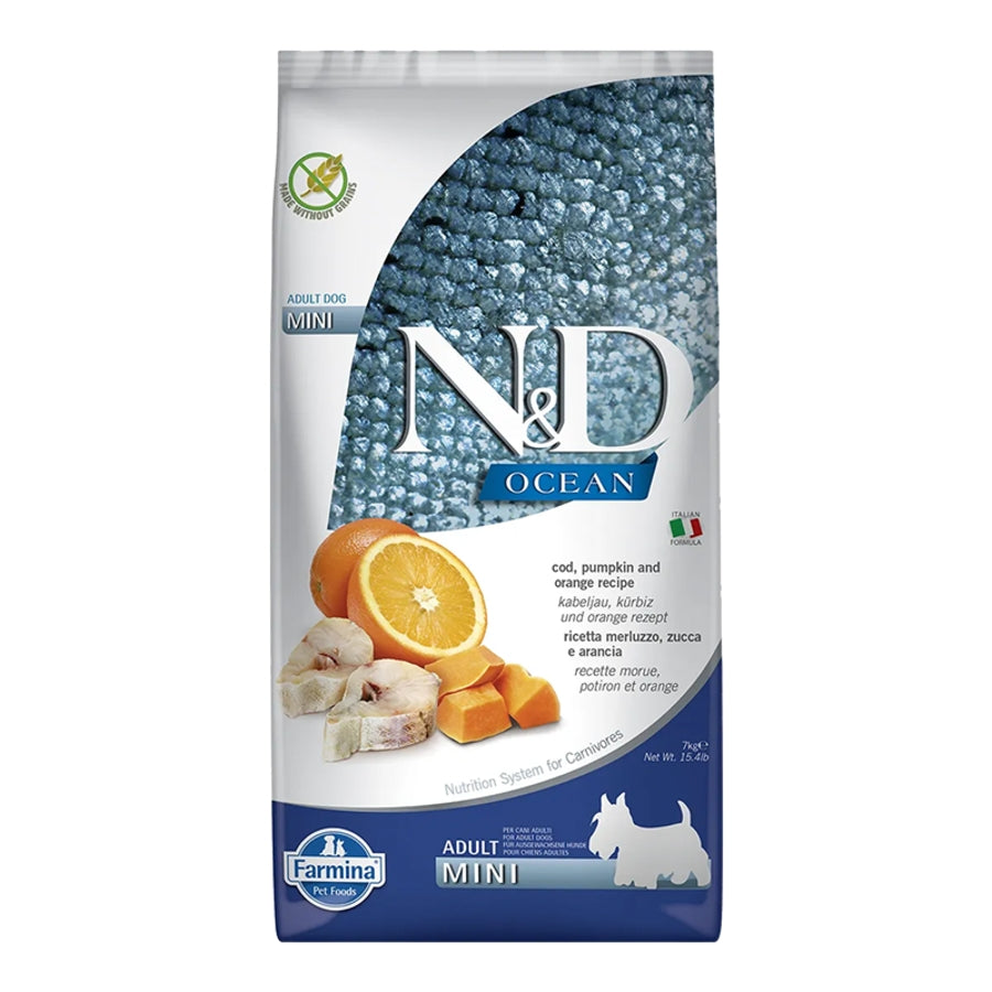 Farmina N&D Ocean Cod, Pumpkin & Orange Dog Food - Mini Breeds